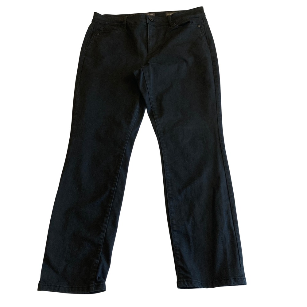 J. Jill Jeans Women 12 (32x27) Authentic Fit‎ Slim Ankle Black WPT128091 Stretch